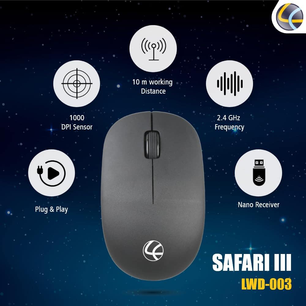 LAPCARE Safari 3 Wireless Optical Mouse - Image 4