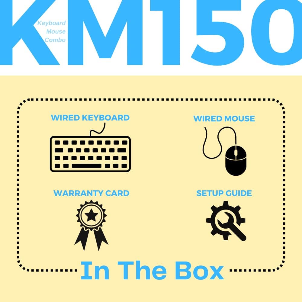 HP KM150 Wired Keyboard and Mouse Combo - Image 2