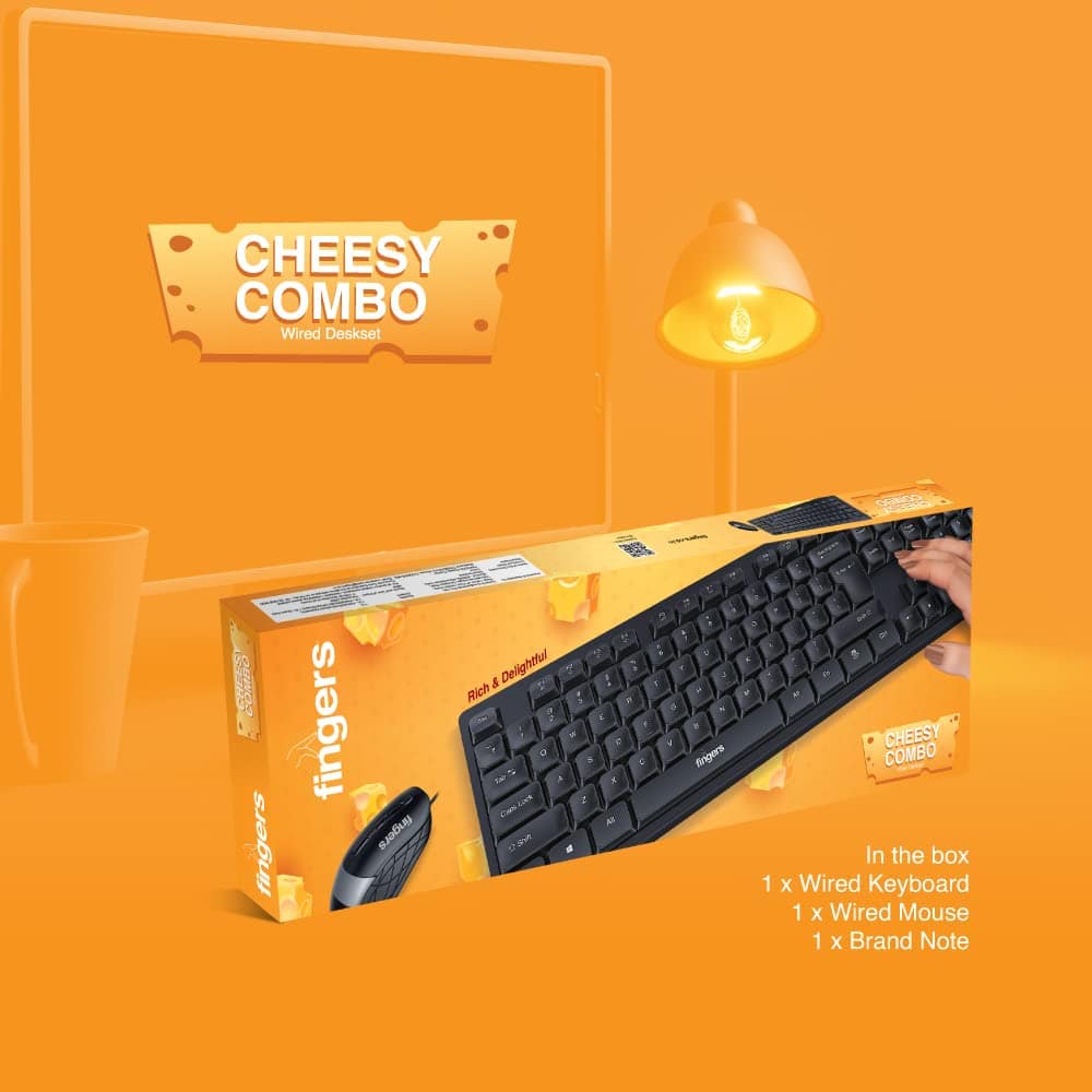 FINGERS Cheesy Wired Keyboard and Mouse Combo - Image 2
