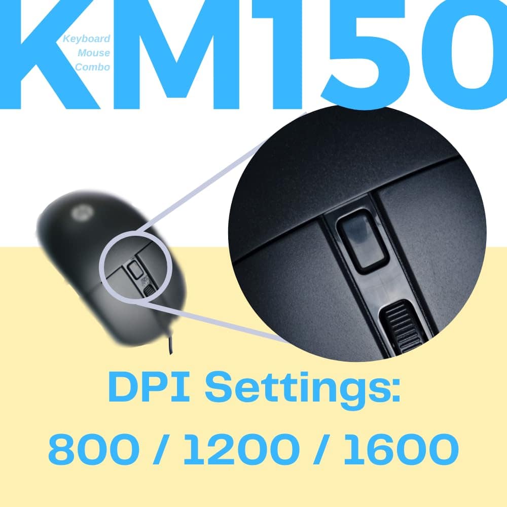 HP KM150 Wired Keyboard and Mouse Combo - Image 3