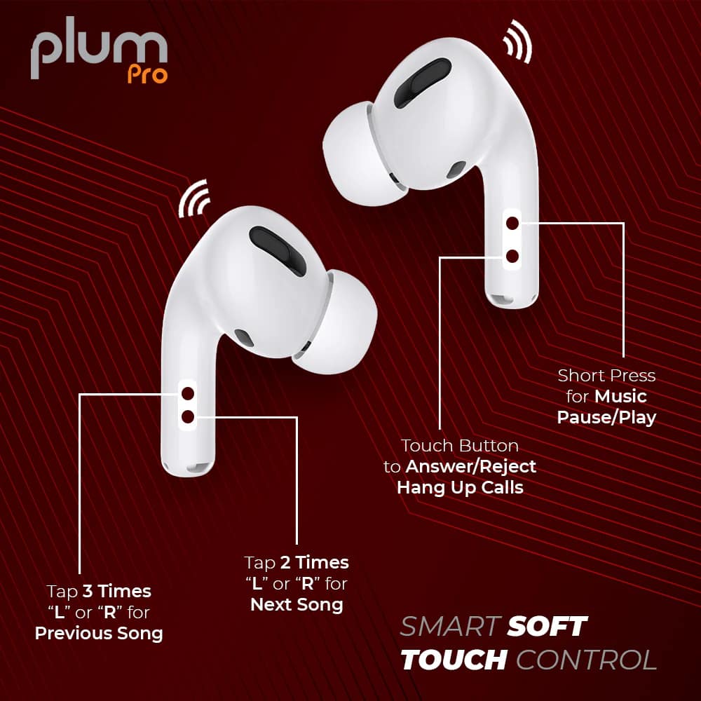 Just Corseca Plum Pro (JST406) Wireless Earbuds with Mic - Image 4