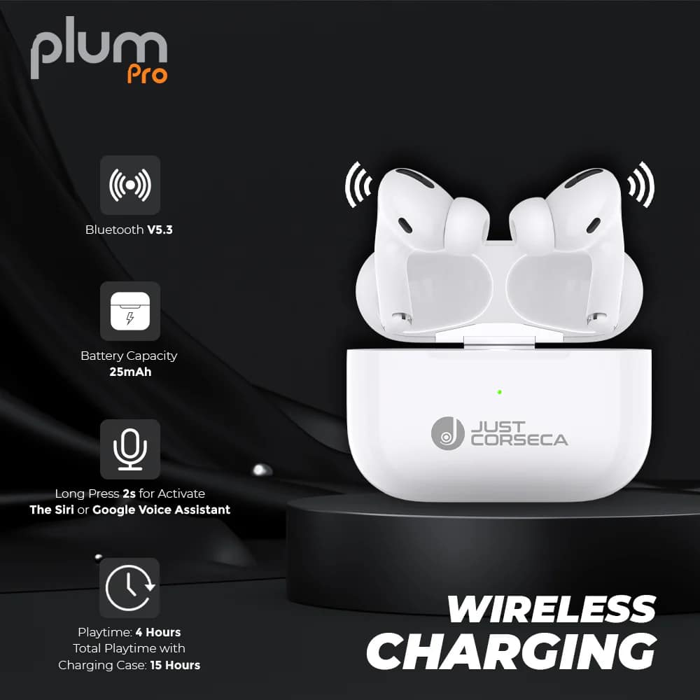 Just Corseca Plum Pro (JST406) Wireless Earbuds with Mic - Image 5