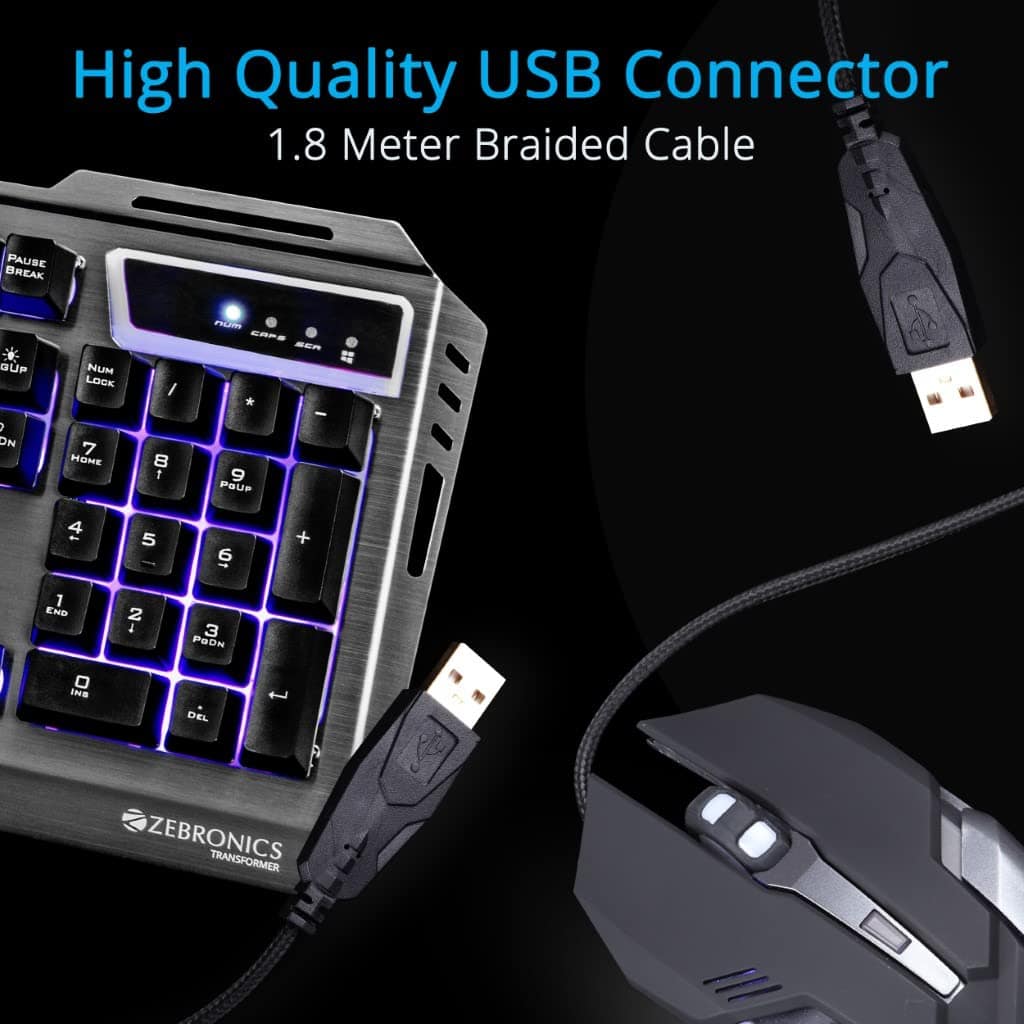 Zebronics Zeb-Transformer Gaming Keyboard and Mouse Combo - Image 2