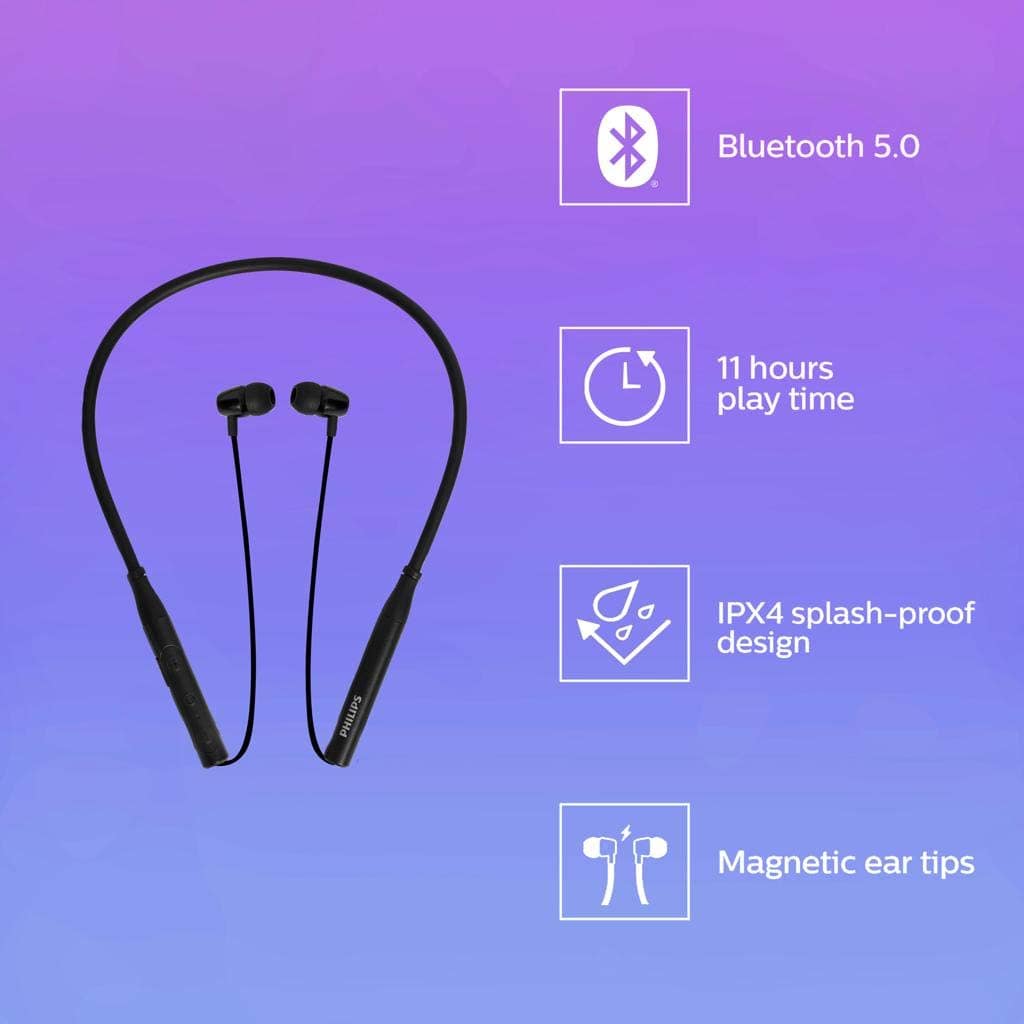 Philips Audio TAN2215BK/94 Wireless Earphones with Mic - Image 2