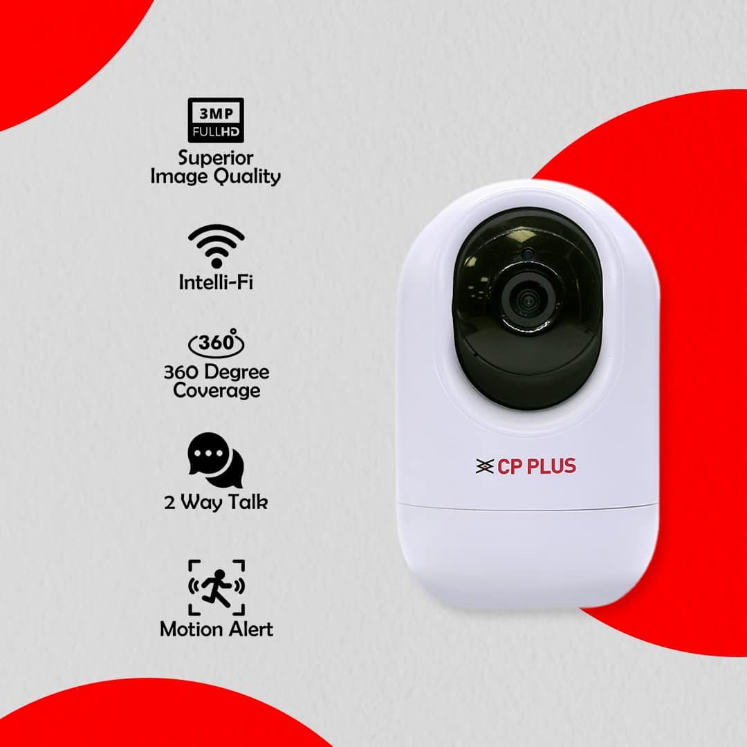 CP PLUS CP-E34A 3 MP Full HD Wi-Fi PT Security Video Camera - Image 2