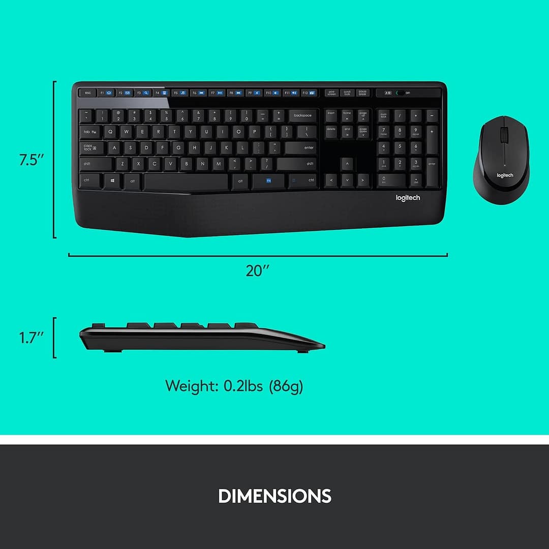 Logitech MK345 Wireless Keyboard and Mouse Combo - Image 3