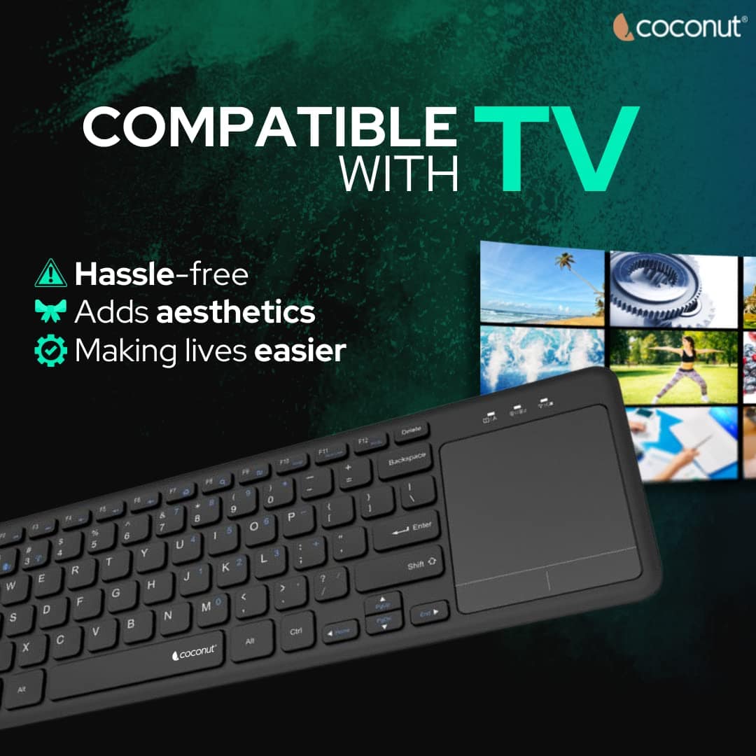 Coconut WK19 Bravo 2.0 Wireless Keyboard with Touchpad - Image 6