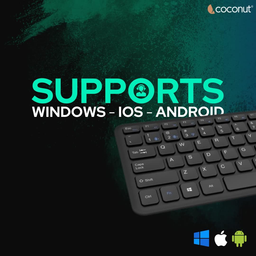 Coconut WK19 Bravo 2.0 Wireless Keyboard with Touchpad - Image 7