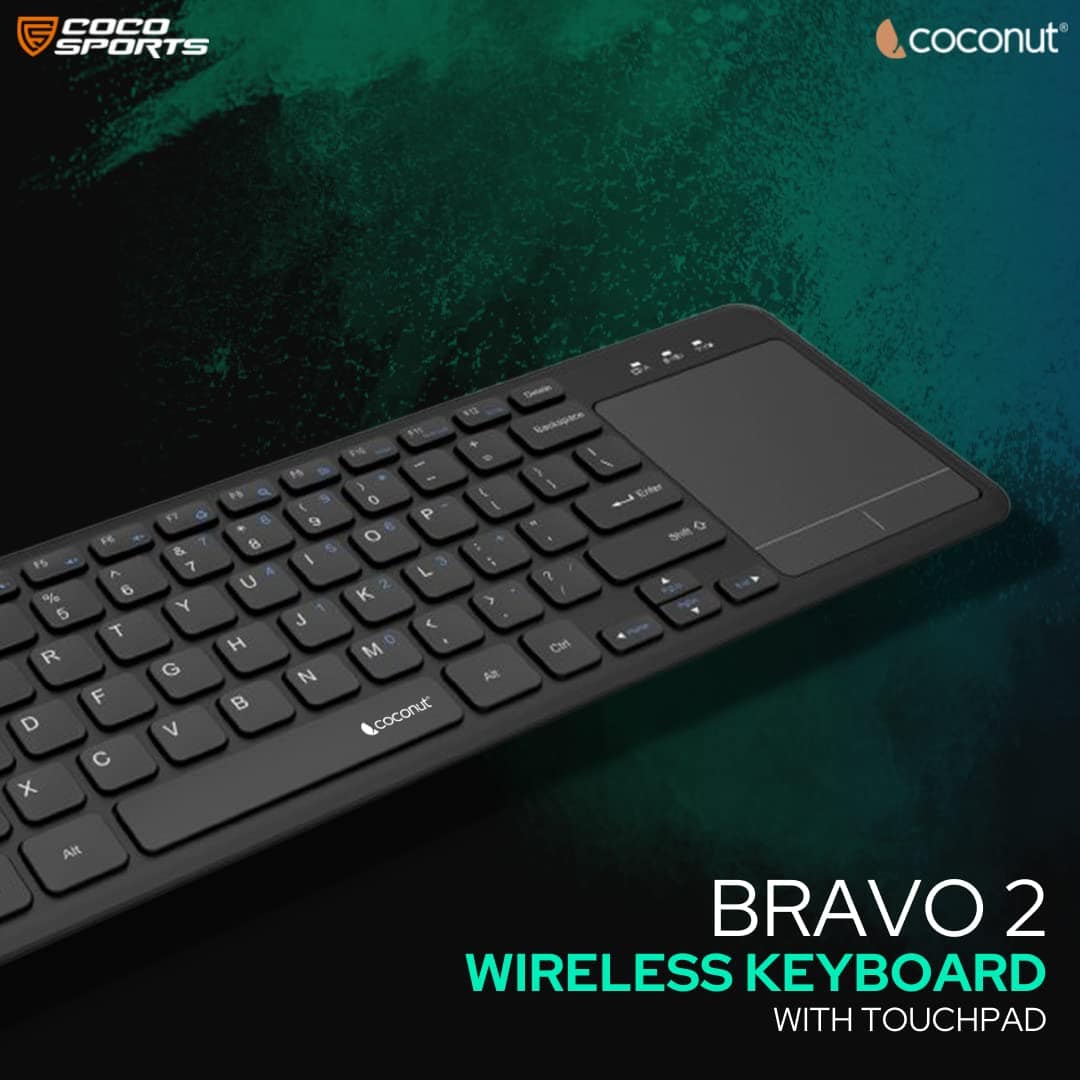 Coconut WK19 Bravo 2.0 Wireless Keyboard with Touchpad - Image 4