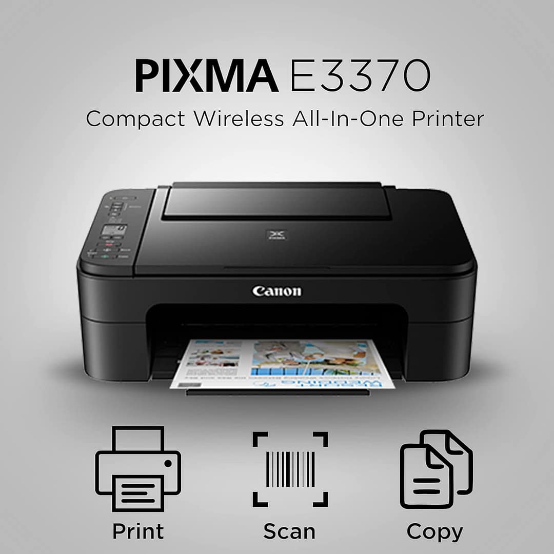 Canon PIXMA E3370 All-in-One Wireless Printer - Image 3