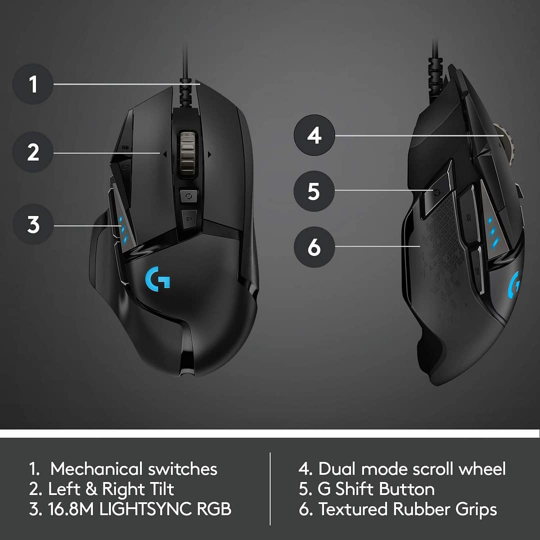 Logitech G502 Wired Gaming Mouse - Image 3
