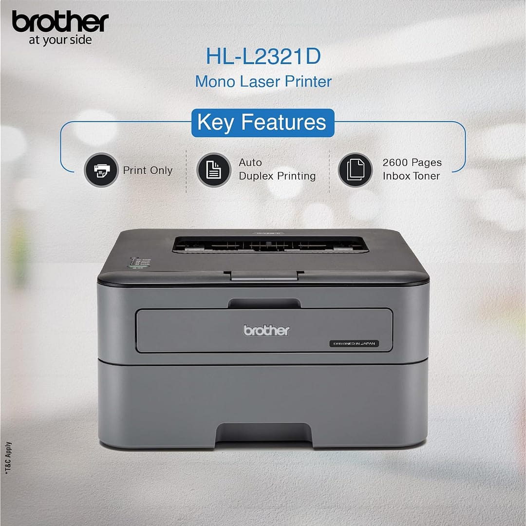 Brother HL-L2321D Automatic Duplex Laser Printer - Image 4