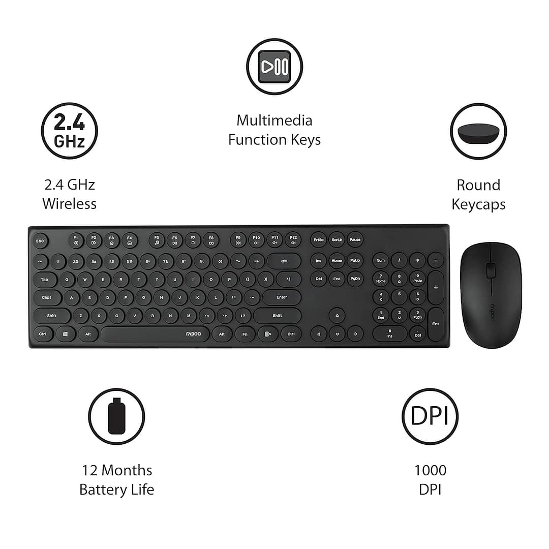Rapoo X260 Wireless Keyboard and Mouse Combo - Image 3