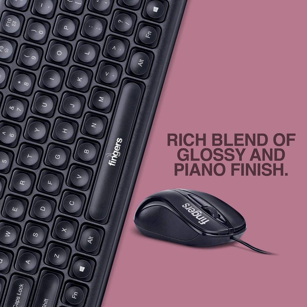 FINGERS Velvet C4 Wired Slim Keyboard and Mouse Combo - Image 3
