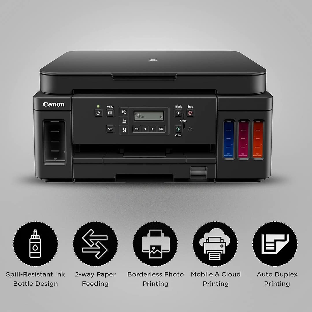 Canon PIXMA MegaTank G6070 All-in-one Wi-Fi Colour Ink Tank Printer - Image 4