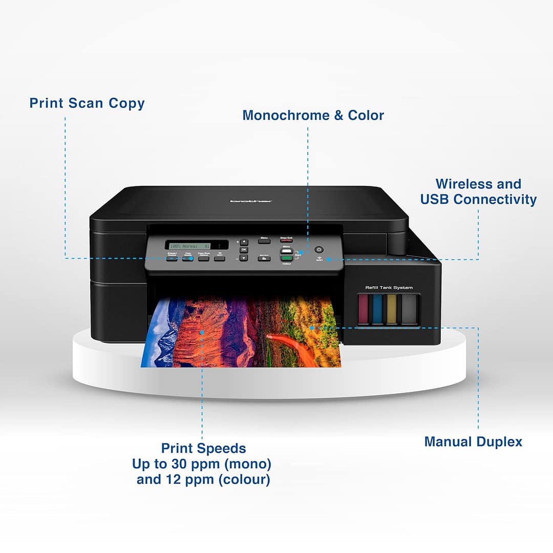 Brother DCP-T520W All-in One Ink Tank Refill System Printer - Image 4