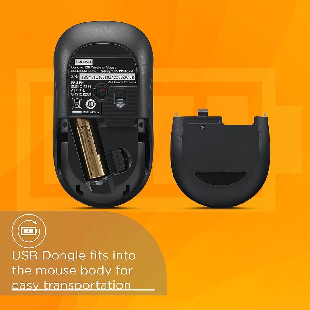 Lenovo 130 Wireless Compact Mouse - Image 3