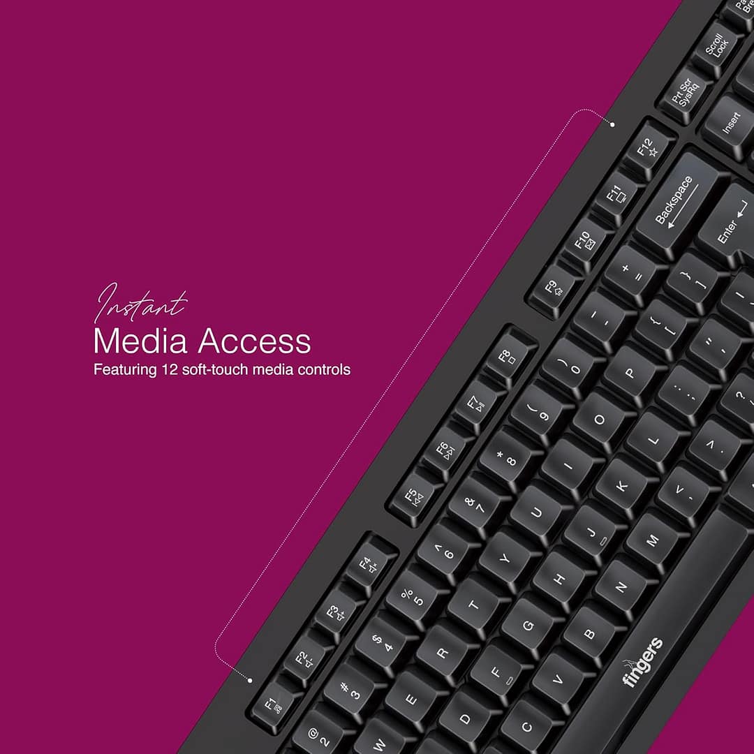 FINGERS FabClicks Multimedia USB Keyboard - Image 3