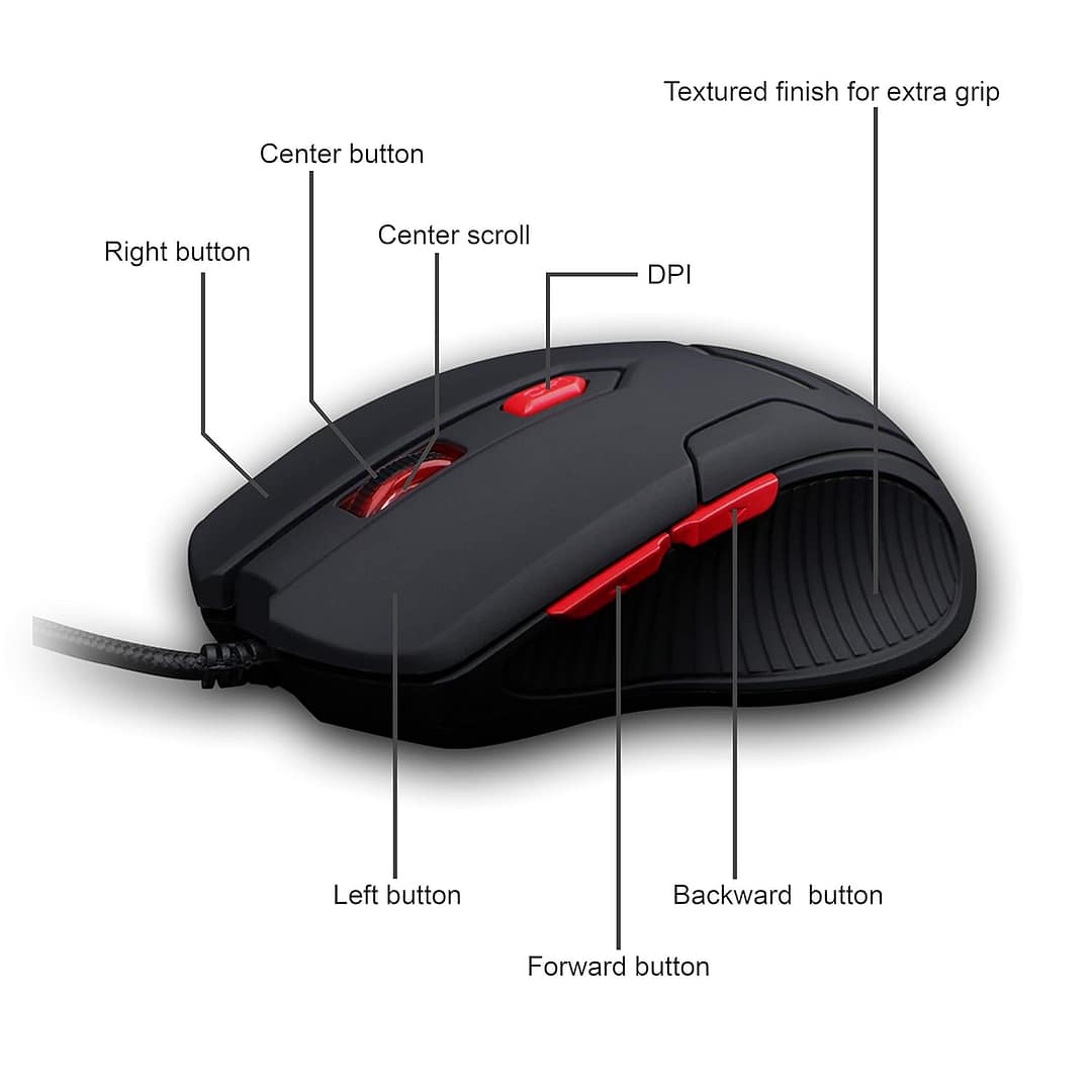 ZEBRONICS Zeb-Feather Wired USB Gaming Mouse - Image 2