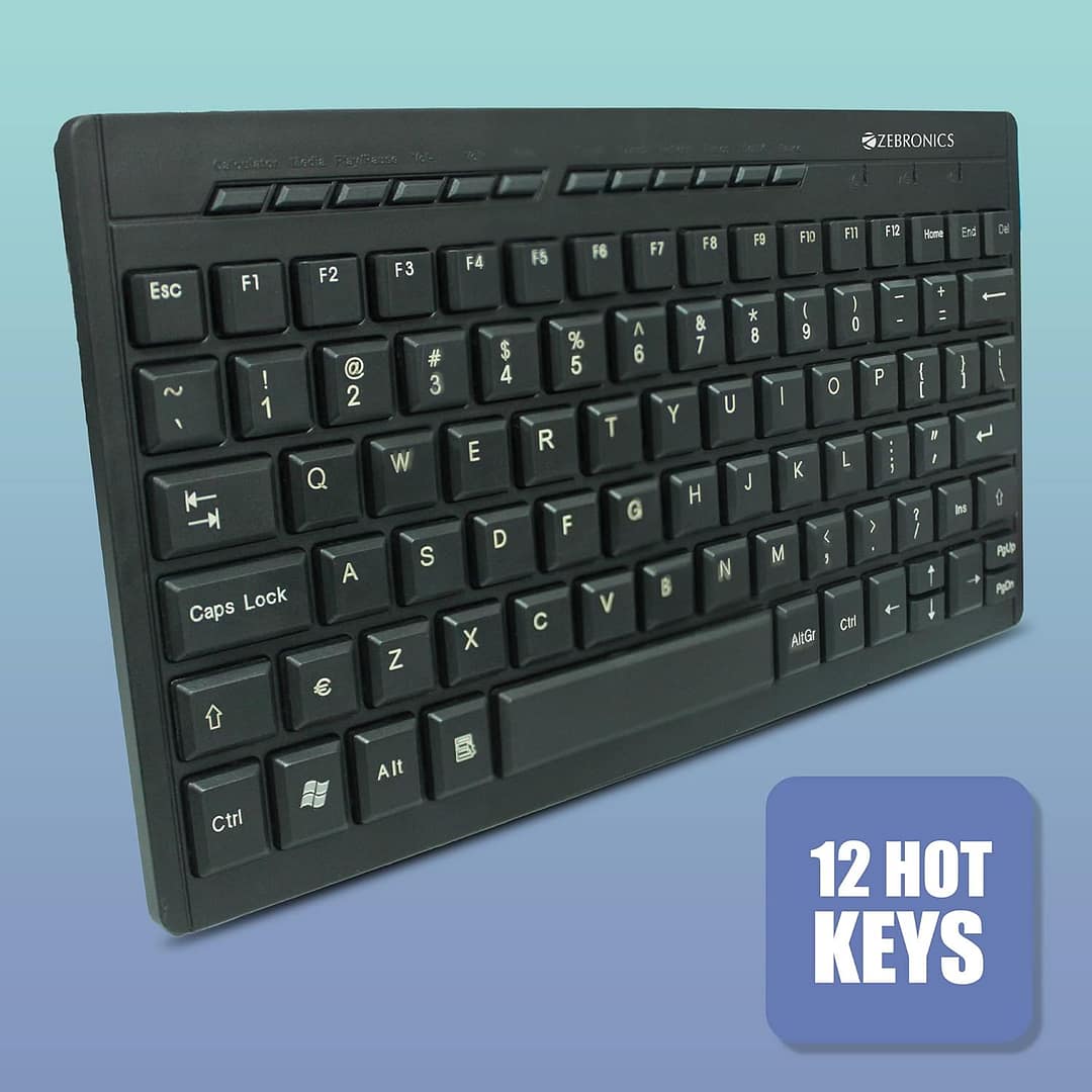 Zebronics ZEB-K04 Mini Multimedia USB Wired Keyboard - Image 3