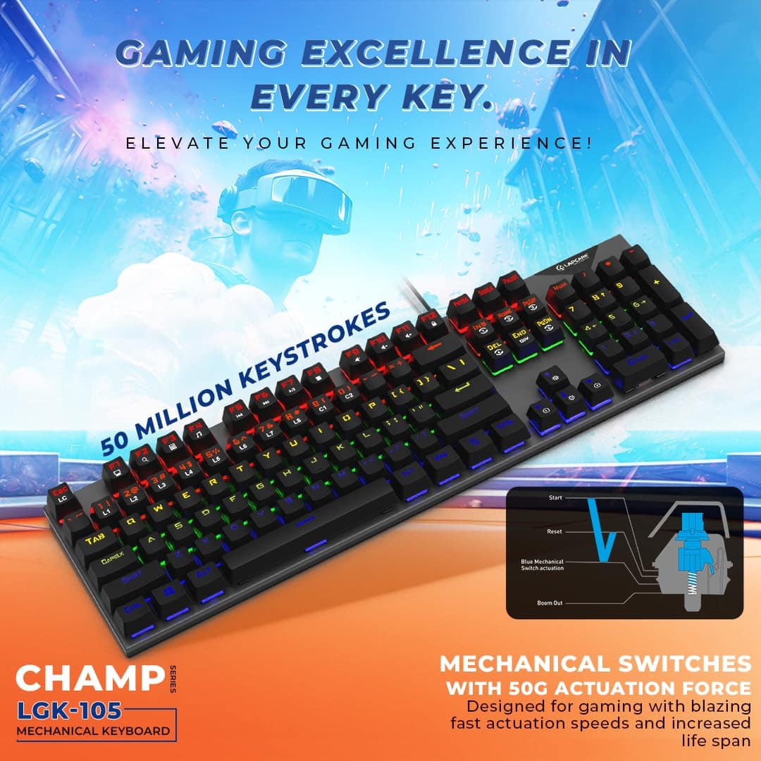 Lapcare Champ LGK-105 Gaming Keyboard - Image 3