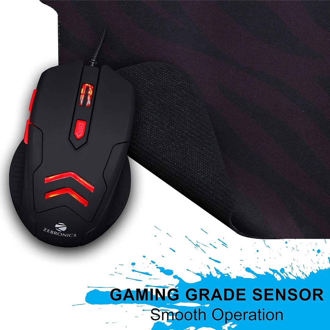 ZEBRONICS Zeb-Feather Wired USB Gaming Mouse - Image 4