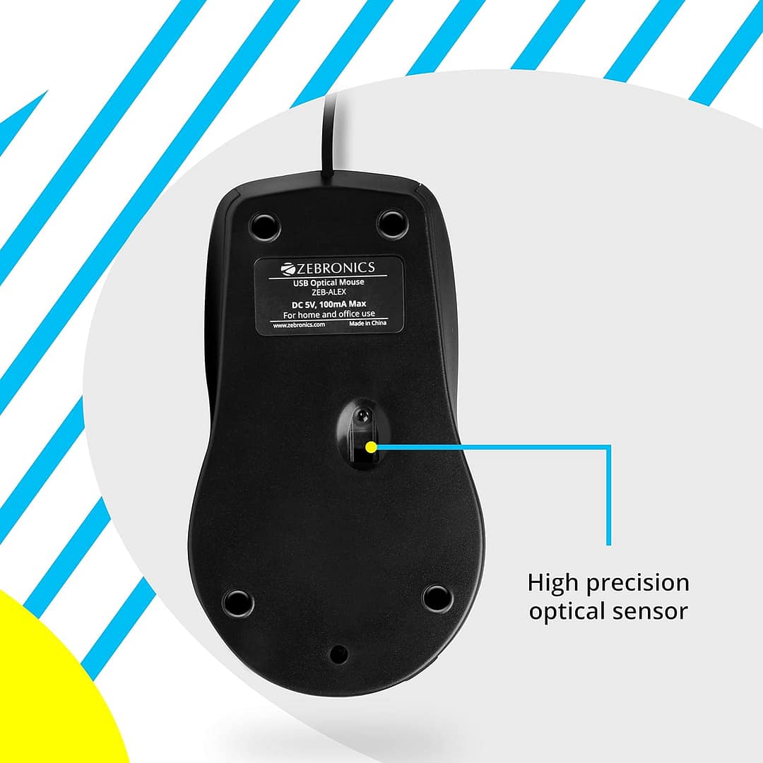 Zebronics Zeb-Alex Wired USB Optical Mouse - Image 5