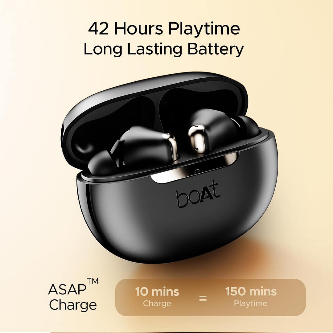 boAt Airdopes 141 ANC Wireless Earbuds with Mic - Image 2
