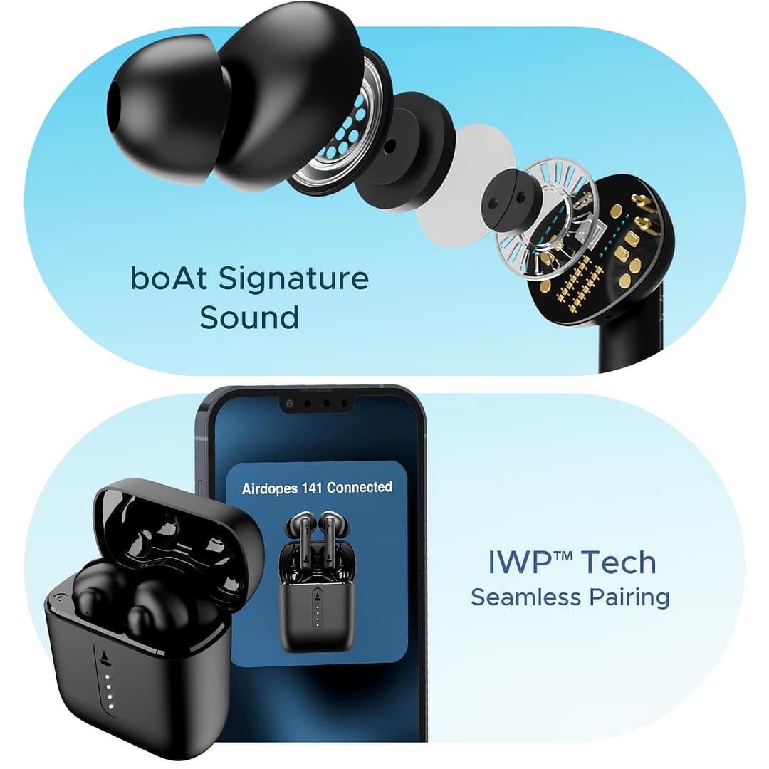 boAt Airdopes 141 Truly Wireless Earbuds with Mic - Image 2
