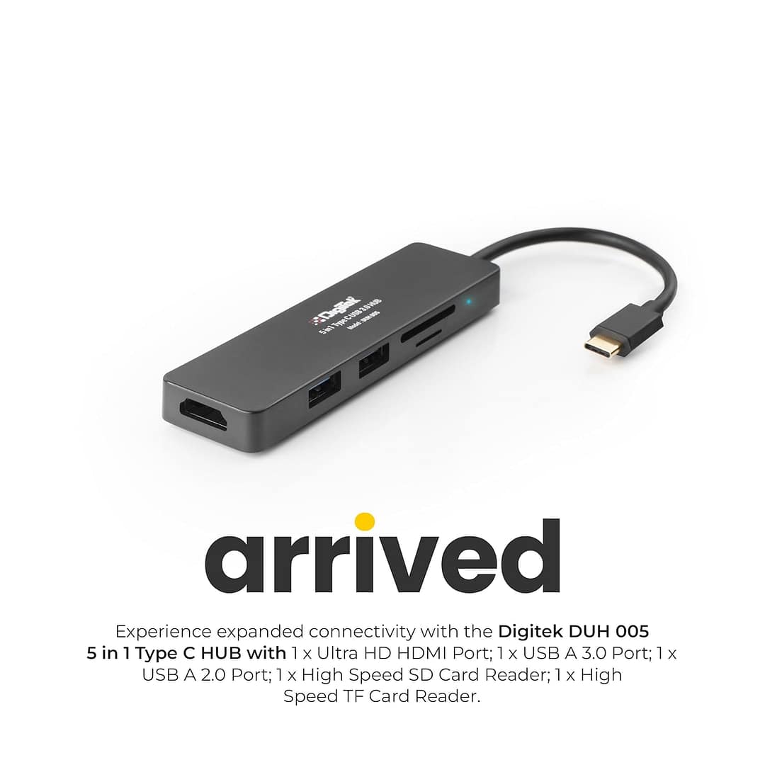 Digitek DUH 005 5-in-1 Type C USB Hub - Image 2