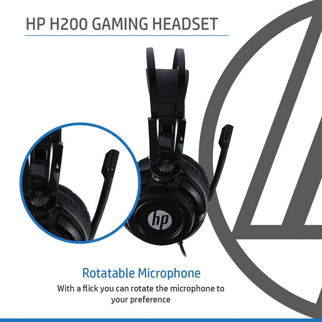 HP H200 Wired Gaming Over Ear Headphone with Mic - Image 2