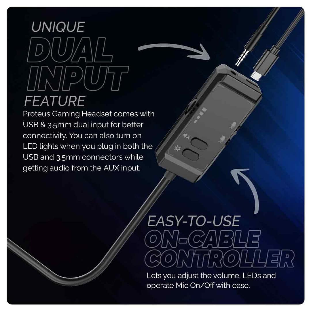 Cosmic Byte Proteus Wired Headphone with Mic - Image 4