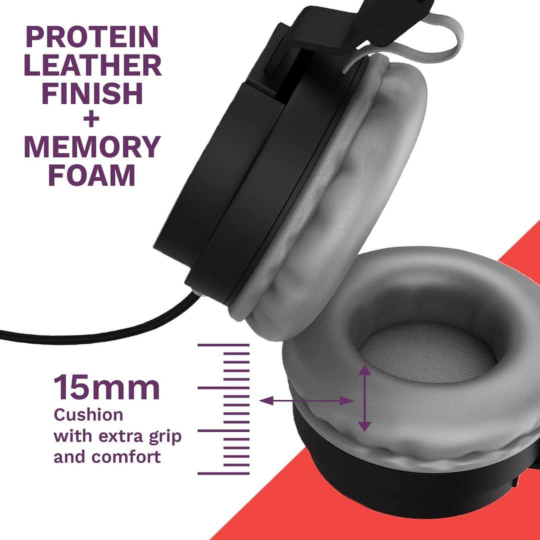 Corseca DMHW3213 HD Stereo Sound Wired On Ear Headphone with Mic - Image 4