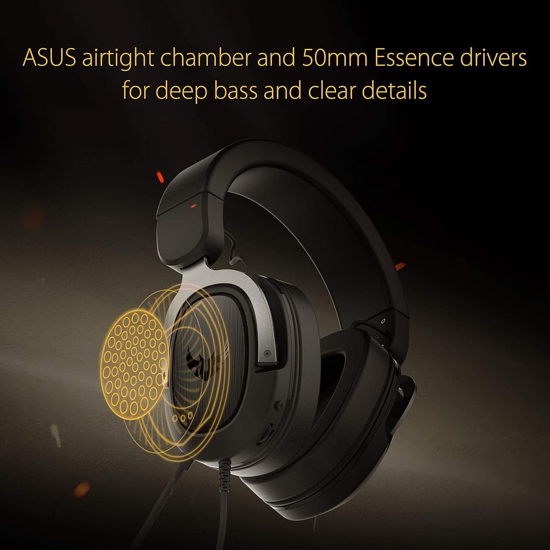ASUS Tuf Gaming H3 Wired Over Ear Headphones - Image 3