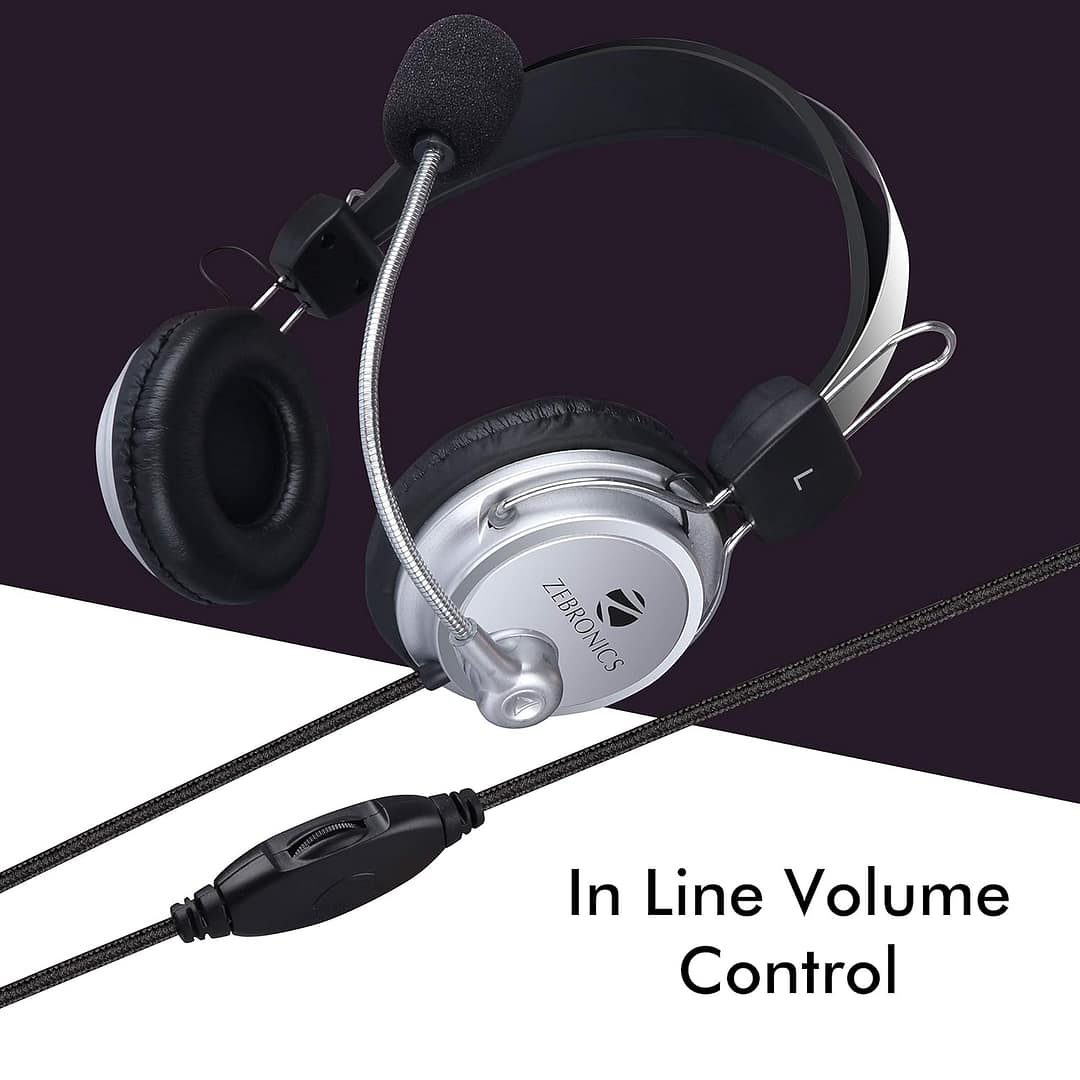 Zebronics ZEB-1001HMV Wired Headphone with Mic - Image 4