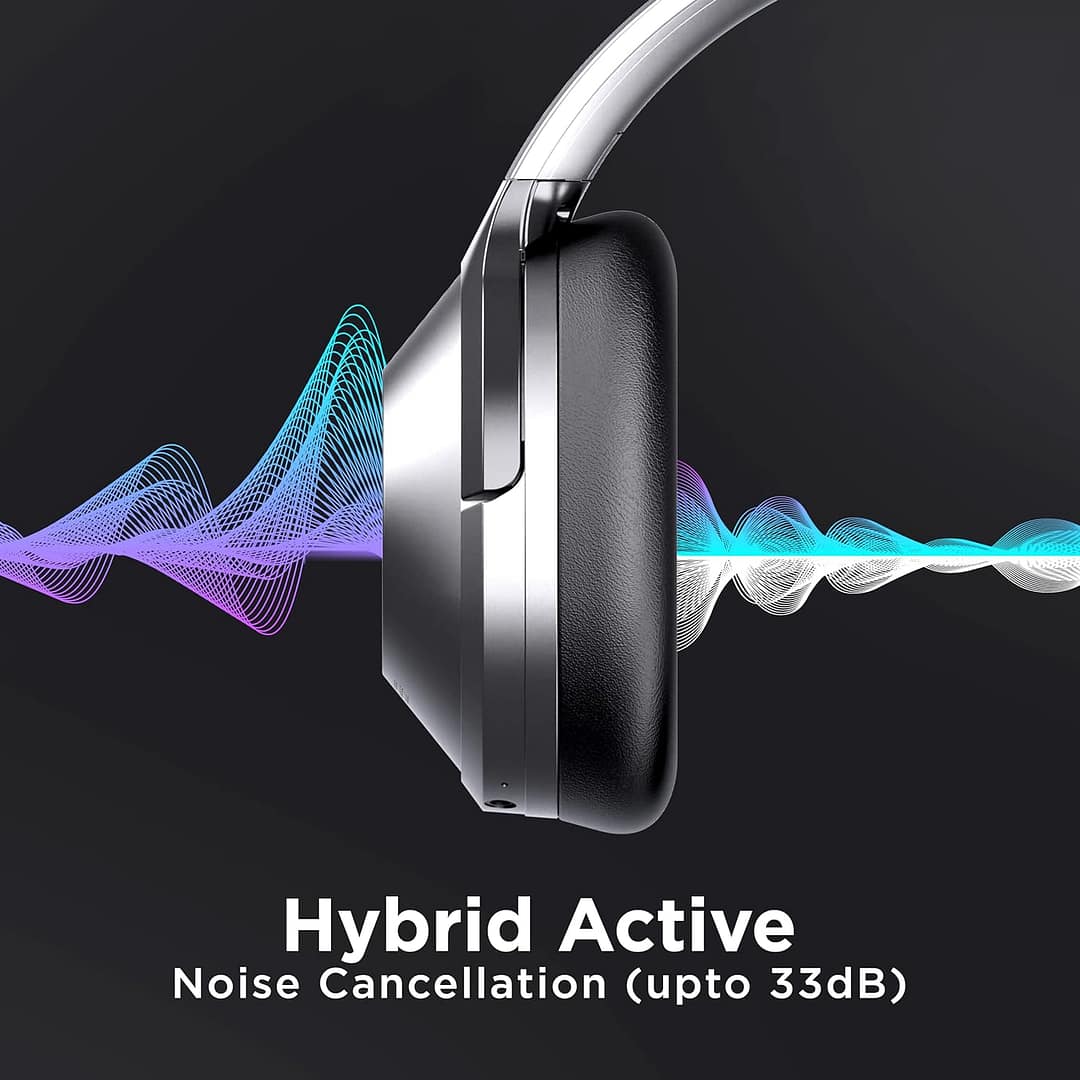 boAt Nirvana 751 ANC Wireless Bluetooth Over Ear Headphone with Mic - Image 4