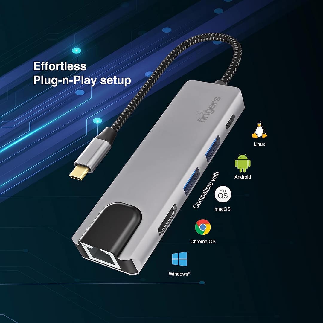 FINGERS UltimoDock 5-in-1 Type C USB Hub - Image 3