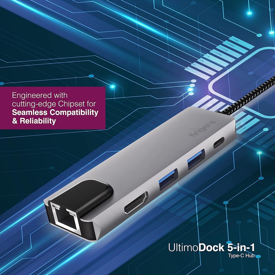 FINGERS UltimoDock 5-in-1 Type C USB Hub - Image 4