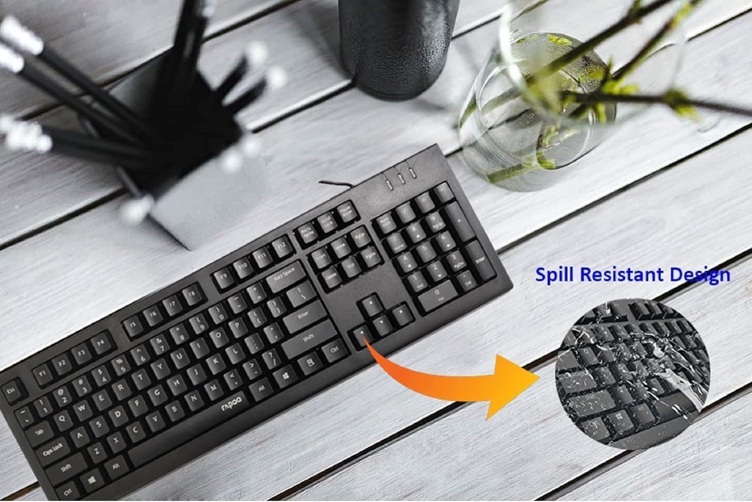 Rapoo NK1800 Wired USB Keyboard - Image 2