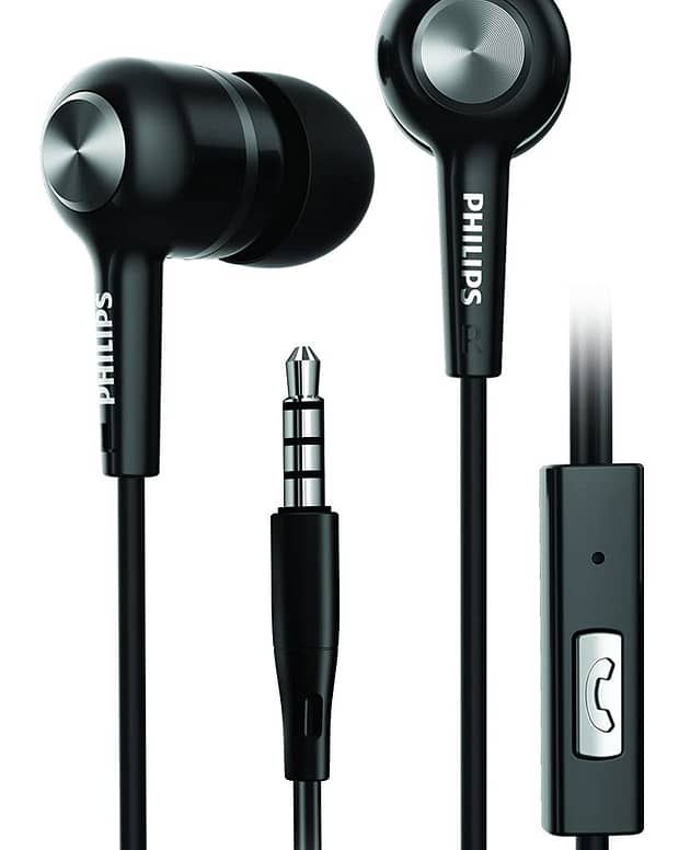 Philips Audio SHE1505BK/94 Wired Earphone with Mic