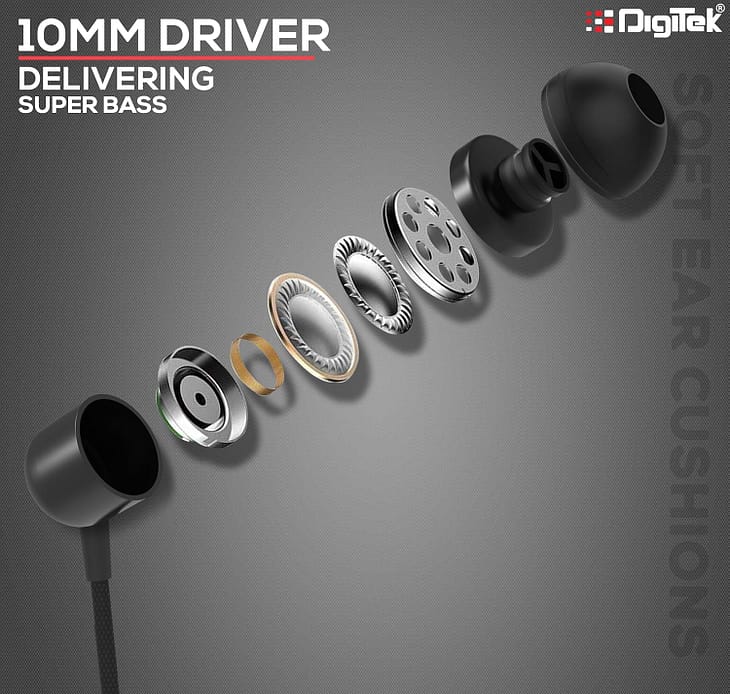 Digitek DE804 Stereo Wired Earphone with Mic - Image 4