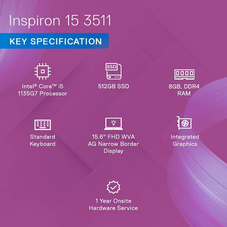 Dell Inspiron 3511 Laptop-IN35117W5CC - Image 6