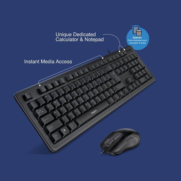 FINGERS FusionCombo Wired USB Keyboard and Mouse - Image 6