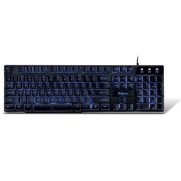 FINGERS Blazing BlueLit Wired Backlit Keyboard