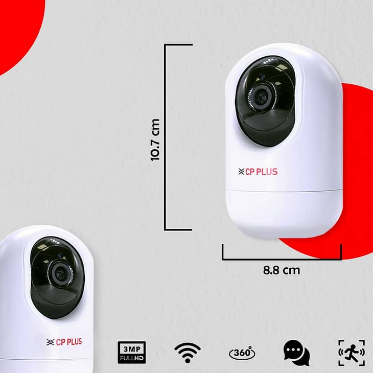 CP PLUS CP-E34A 3 MP Full HD Wi-Fi PT Security Video Camera - Image 3