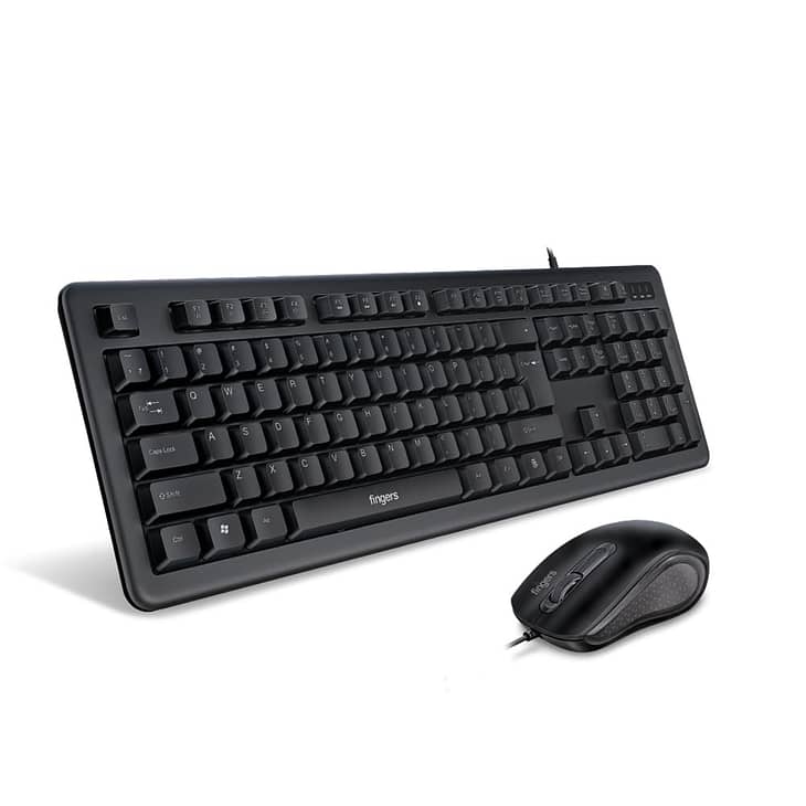 FINGERS FusionCombo Wired USB Keyboard and Mouse