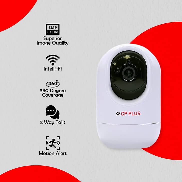 CP PLUS CP-E34A 3 MP Full HD Wi-Fi PT Security Video Camera - Image 2