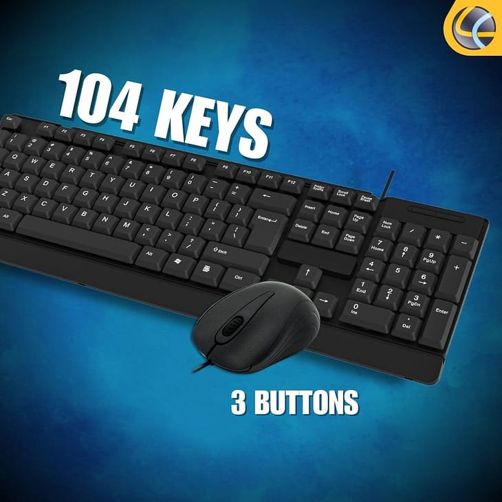 Lapcare E9 Wired Keyboard and Mouse Combo - Image 2