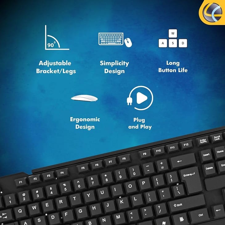 Lapcare E9 Wired Keyboard and Mouse Combo - Image 3