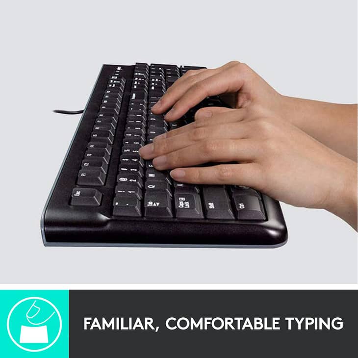 Logitech MK120 Wired USB Keyboard and Mouse Combo - Image 4